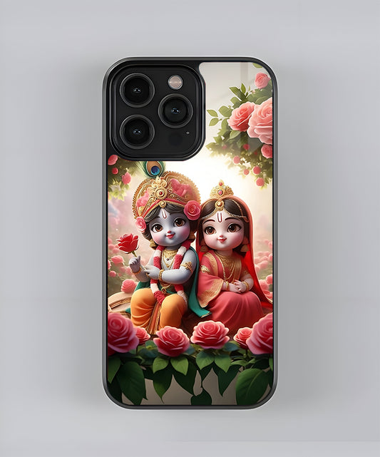 Radha Krishna Premium Glass Case