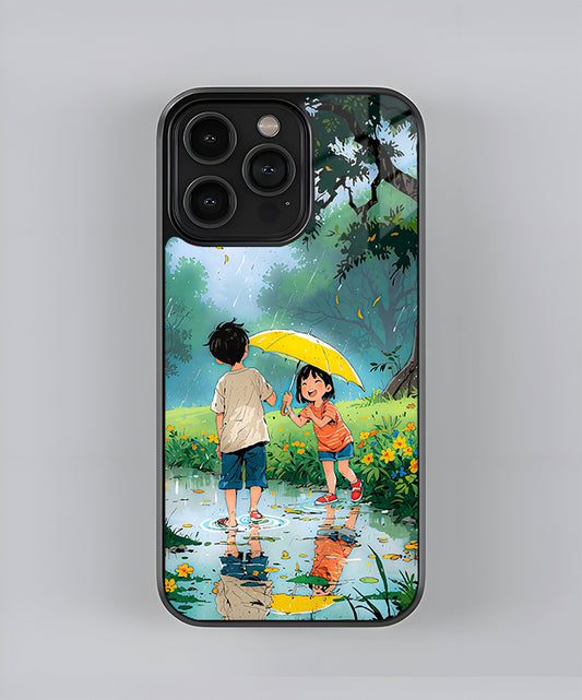 Playing in Rain Premium Glass Case