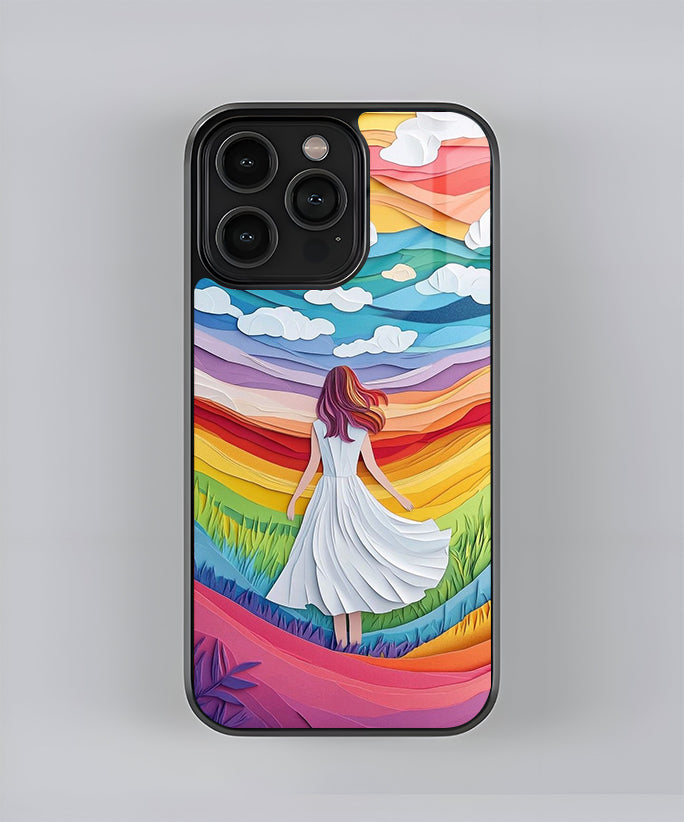 Rainbow Girl Premium Glass Case