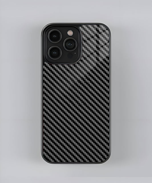Black Carbon Premium Glass Case