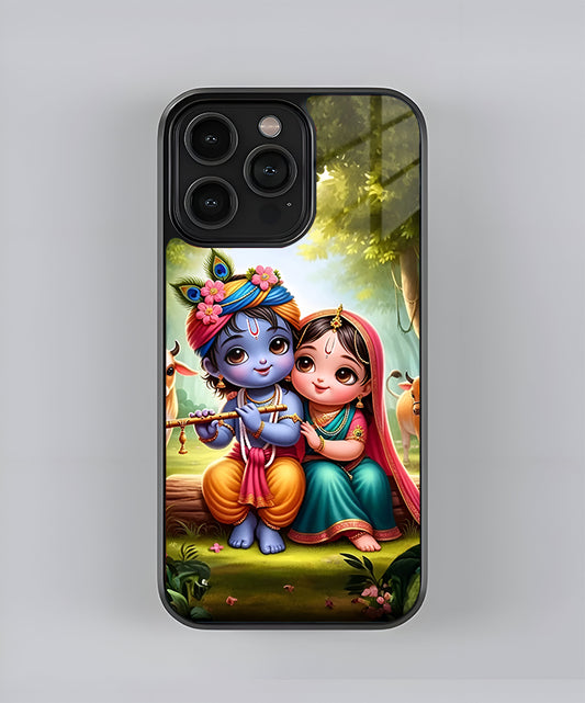Radha Krishna Premium Glass Case