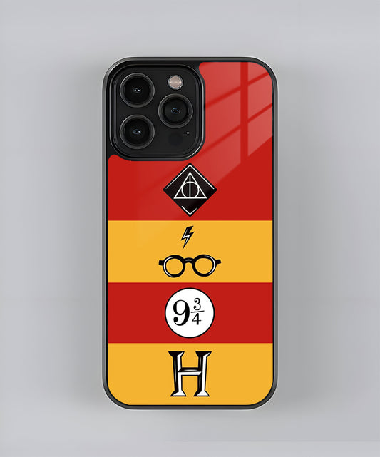 Hogwarts Minimalist Harry Potter Symbols Premium Glass Case